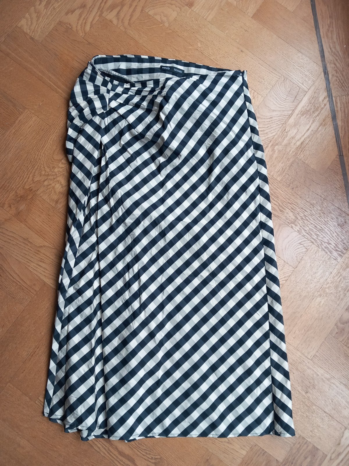 MNG geruite midi-rok, maat 38/40 (M), Maat 38/40 (M), Blauw, MNG, Ophalen of Verzenden