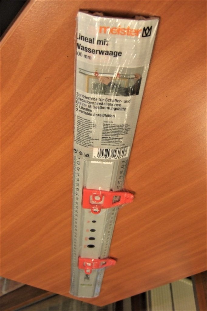 Lineaal (60cm) met ingebouwde waterpas, Ophalen, Nieuw
