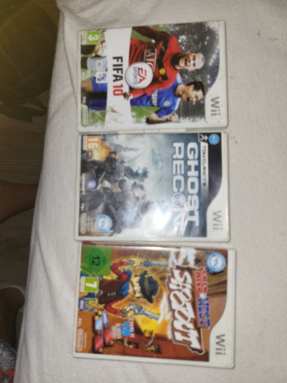 Wii Spellen: FIFA 10, Ghost Recon, Wild West Shootout, Spelcomputers en Games, Games | Nintendo Wii, Gebruikt, Ophalen of Verzenden