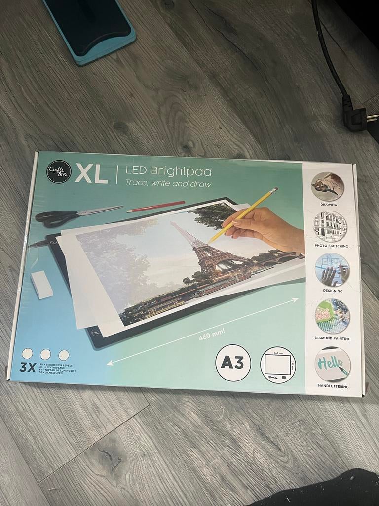 Craft & Co XL LED Brightpad A3 Tekentafel, Zwart, Overige thema's, Gereedschap of Toebehoren, Nieuw