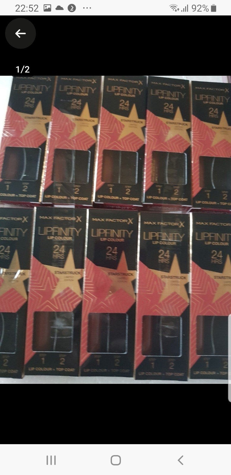 10 stuks maxfactor lipfinity zonder topcoat nr 90, Verzenden, Nieuw, Overige kleuren, Lippen