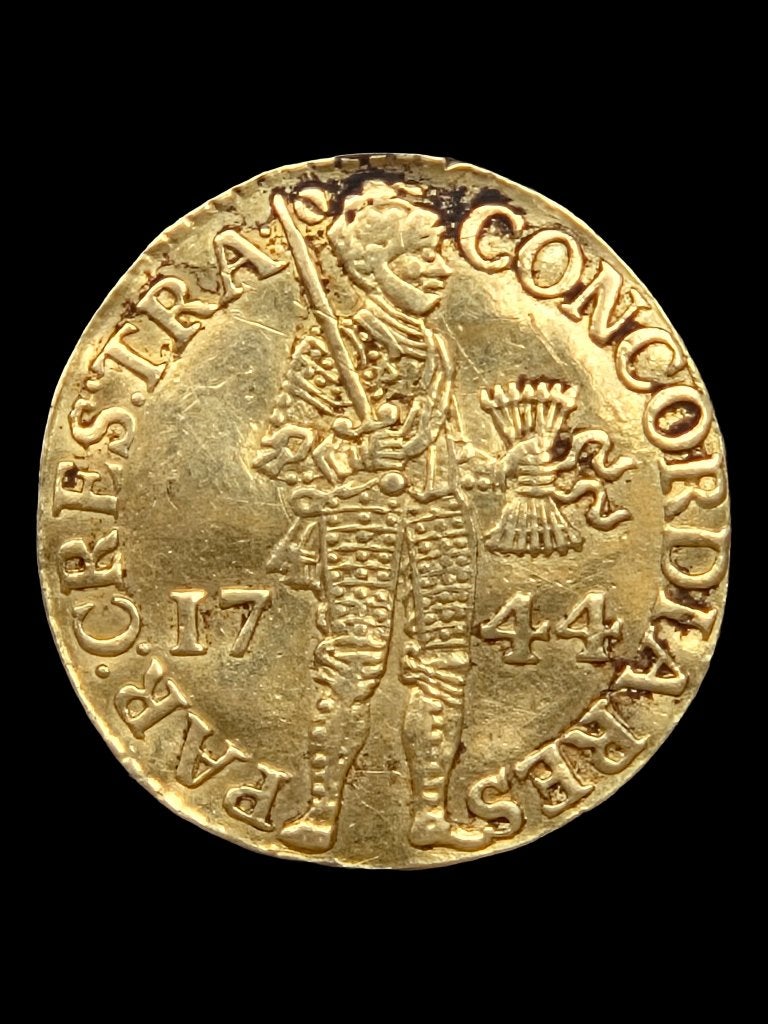 Gouden Dukaat Utrecht 1744 // RR, Vóór koninkrijk, Losse munt, Goud, Overige waardes