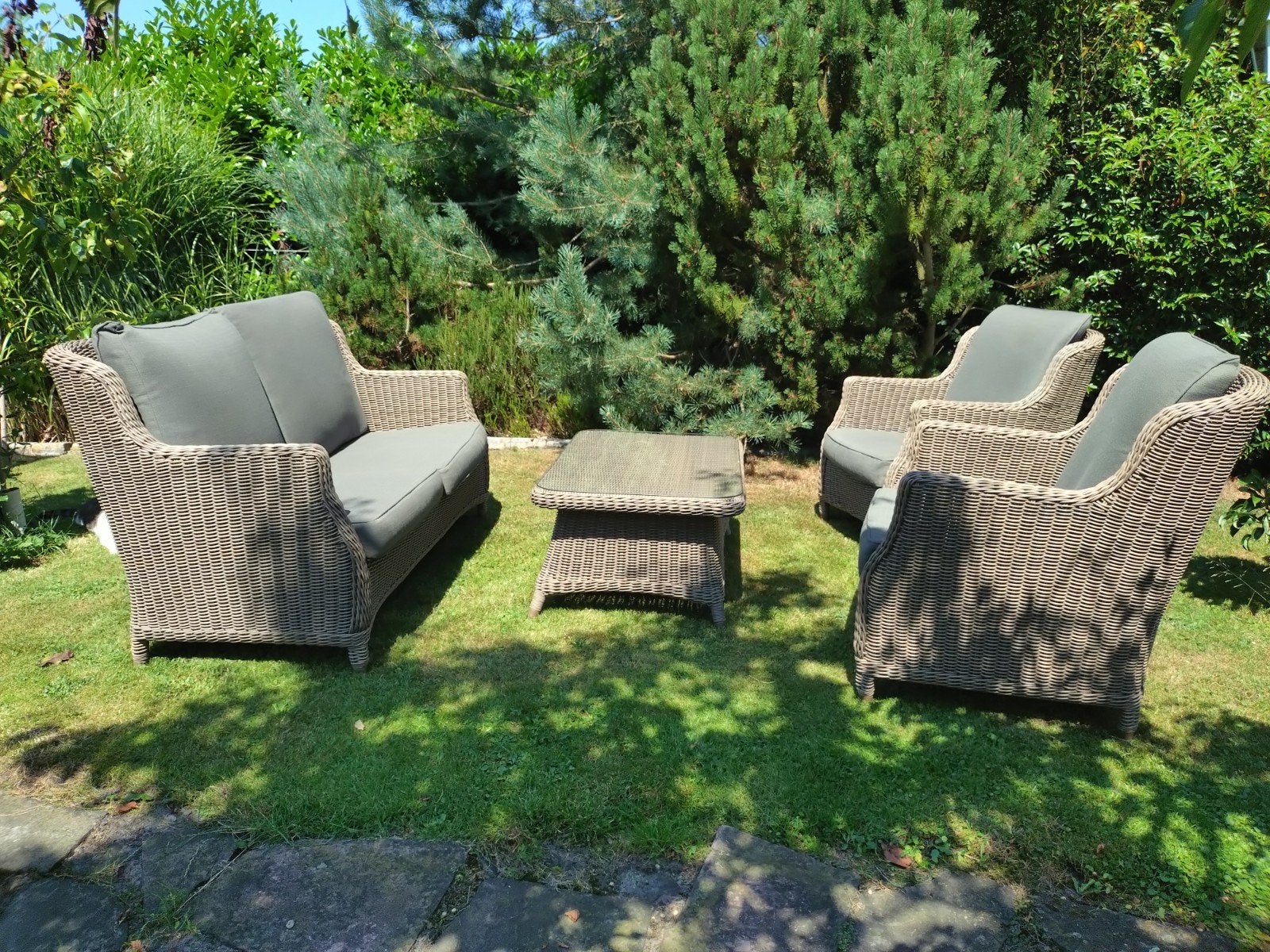Mooie landelijke 4 Seasons Brighton loungeset, Ophalen, Zo goed als nieuw, Loungeset, Wicker