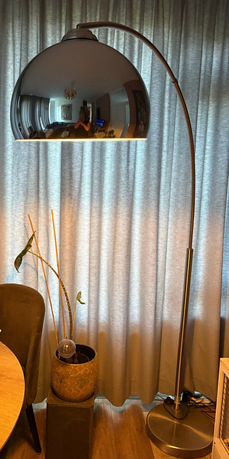 Kenwell Lighting Grote Booglamp Vloerlamp - Staal, Ophalen, Zo goed als nieuw, Metaal, 150 tot 200 cm