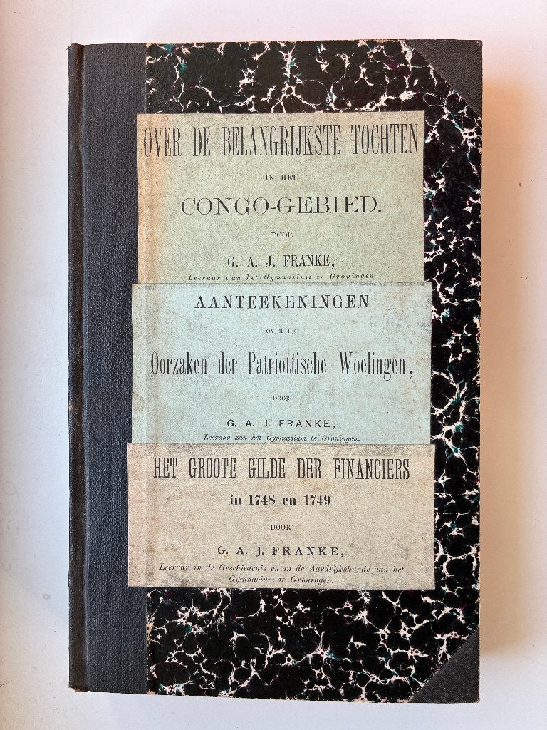 Over de belangrijkste tochten in het Congo-gebied + 2 delen, Ophalen of Verzenden, Franke, G.A.J.
