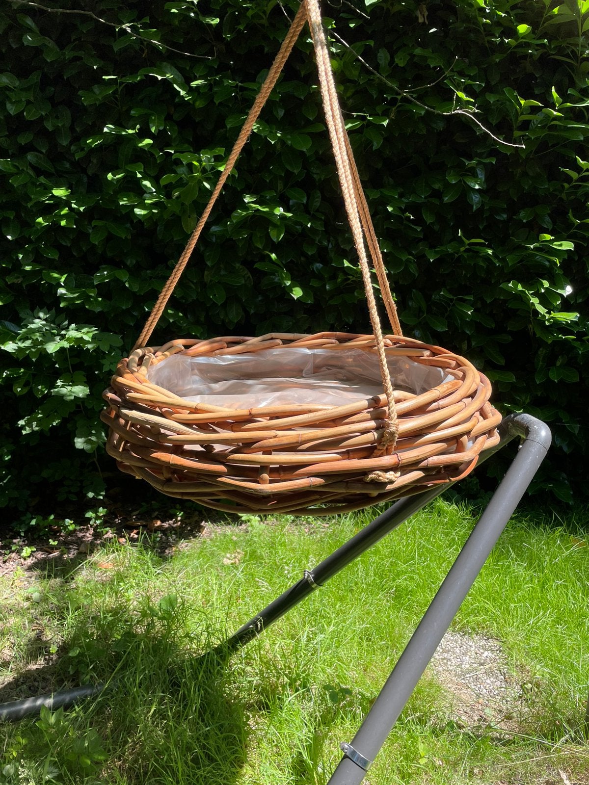 2 Landelijke mega grote hanging basket Rotan zie tekst 👇, Ophalen, Zo goed als nieuw, Rond, Overige materialen