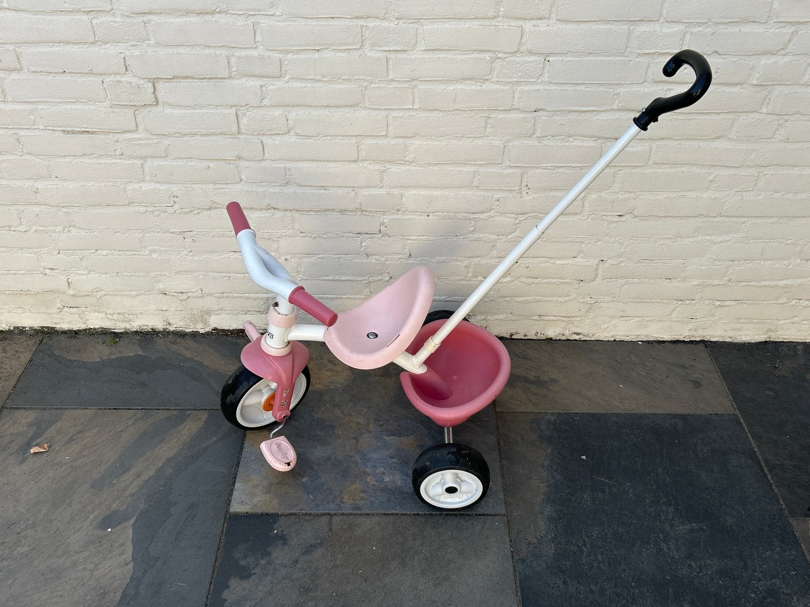 Roze driewieler met duwstang Smoby BeMove, Ophalen, Gebruikt