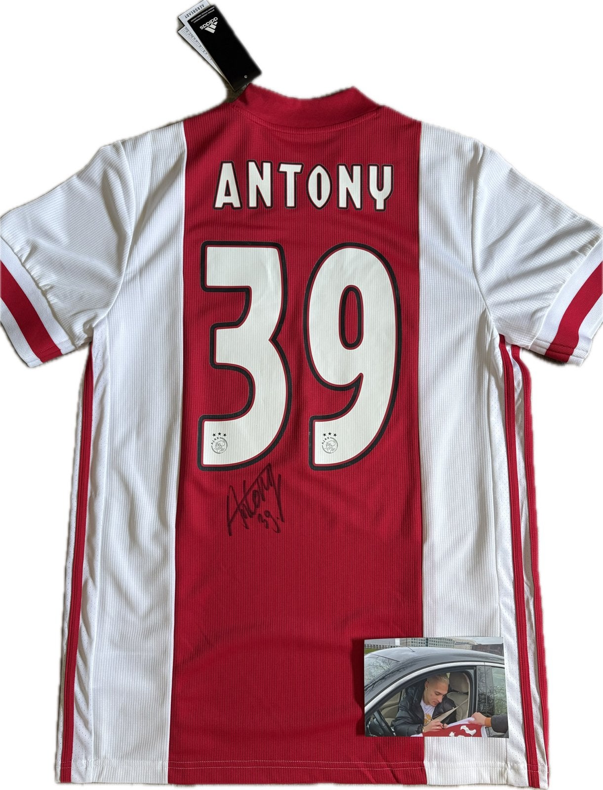 Gesigneerd Ajax Antony shirt, Maat M, Ophalen of Verzenden, Nieuw, Shirt