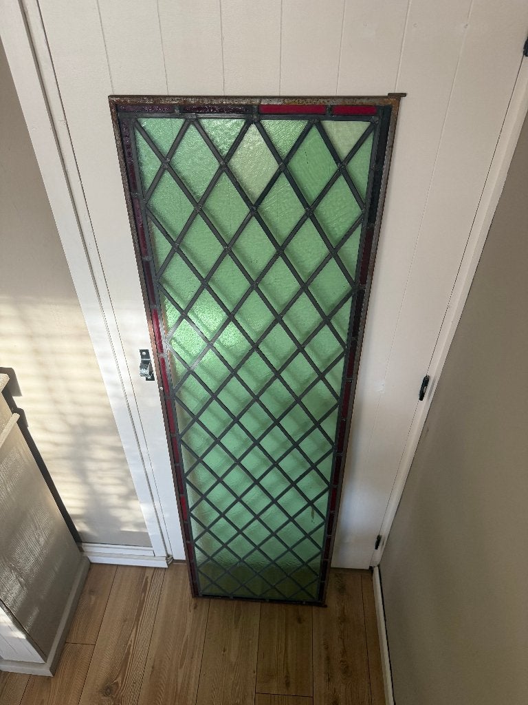 Karakteristiek glas-in-lood raam | Jaren '20 / '30 stijl, Doe-het-zelf en Verbouw, Ophalen, Gevelraam of Ruit, Gebruikt, Minder dan 80 cm