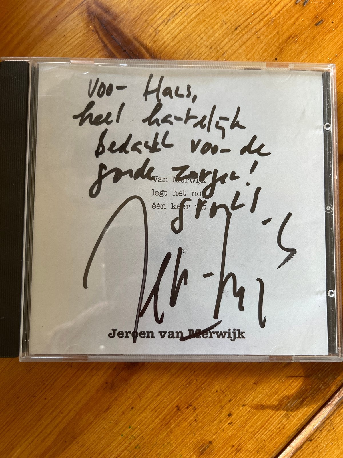 Gesigneerde CD Jeroen van Merwijk, Ophalen of Verzenden, Gebruikt, Album, Gesigneerd