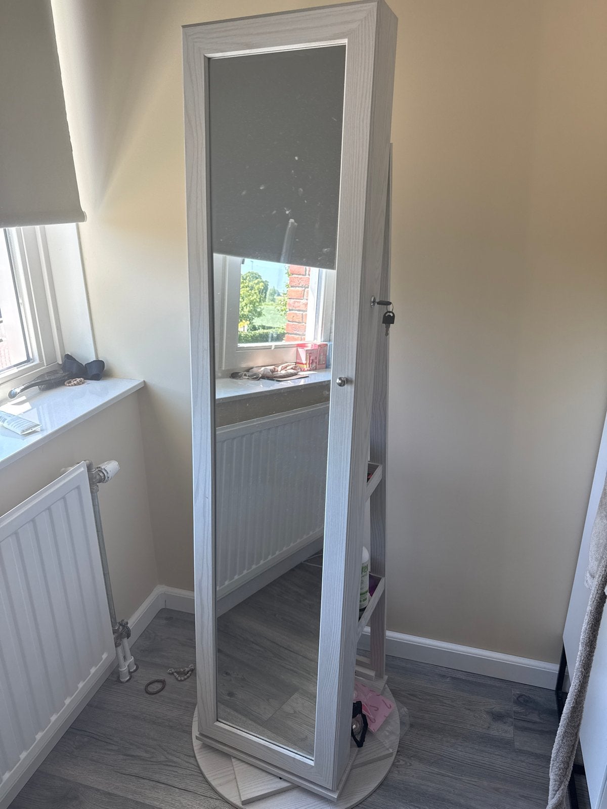 Spiegelkast met opbergruimte voor sieraden en make-up, Ophalen, Minder dan 50 cm, Zo goed als nieuw, 150 tot 200 cm