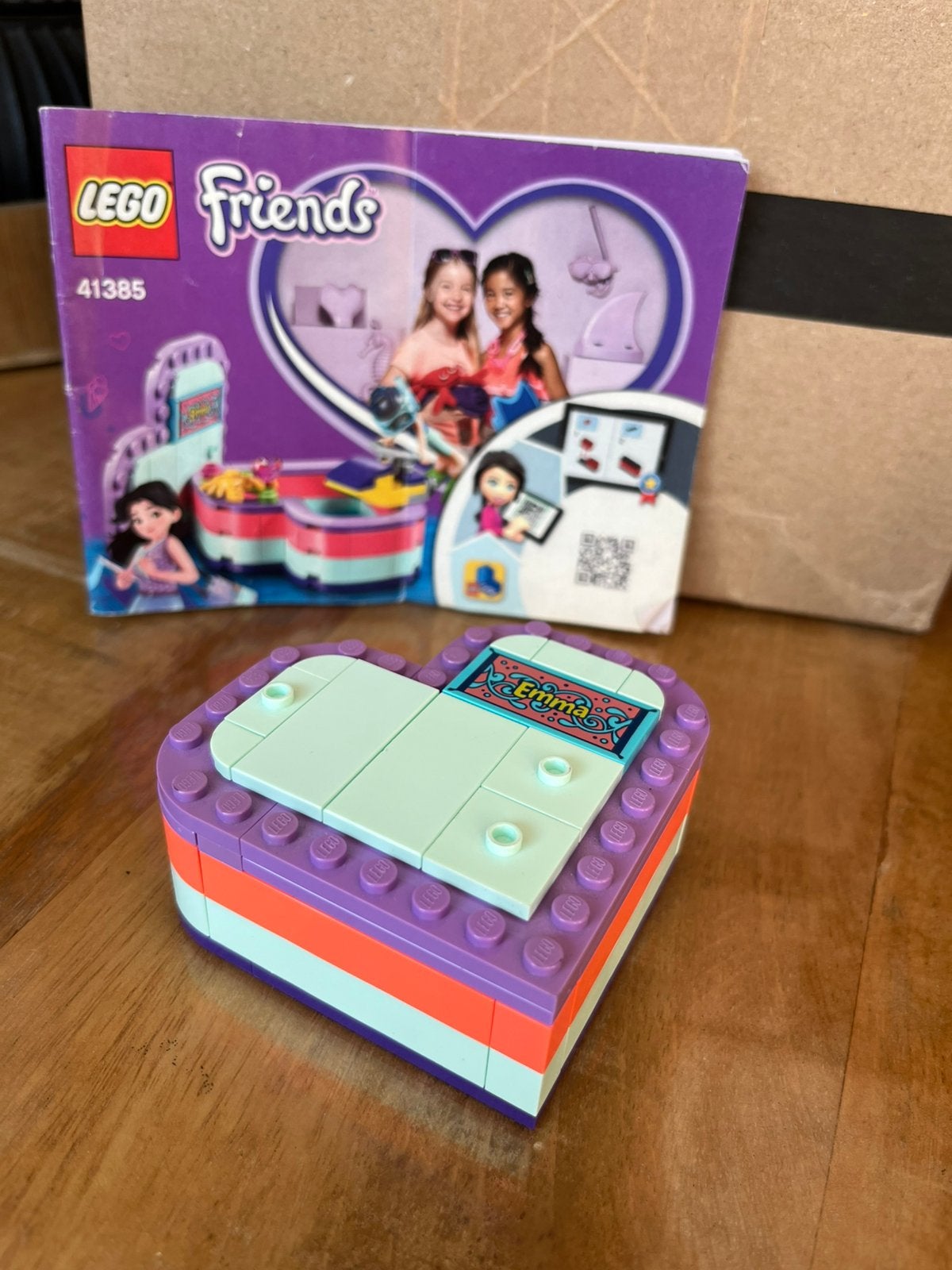Lego Emma's hartvormige zomerdoos (41385), Gebruikt, Lego, Friends, Ophalen of Verzenden