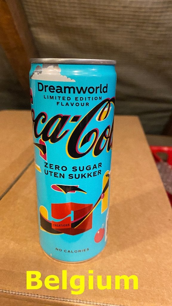 Belgium Dreamworld Coca-Cola Creation can, Verzenden, Gebruiksvoorwerp