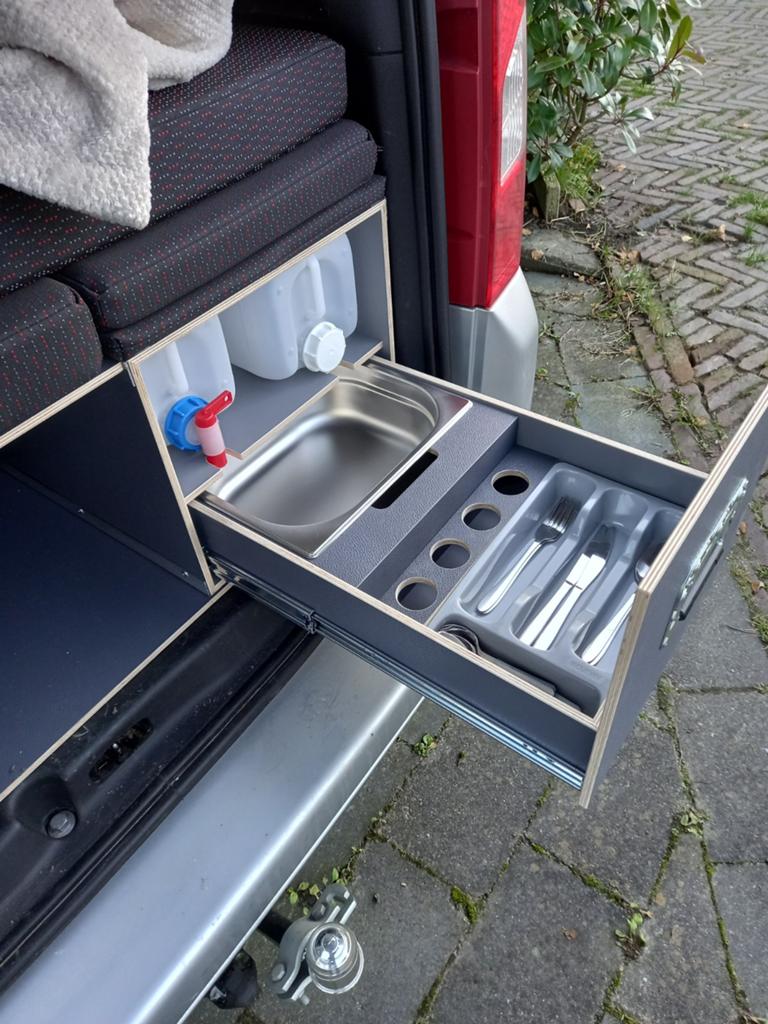 Complete Camperbox met Tent en Keuken voor Bestelwagen, Caravans en Kamperen, Ophalen