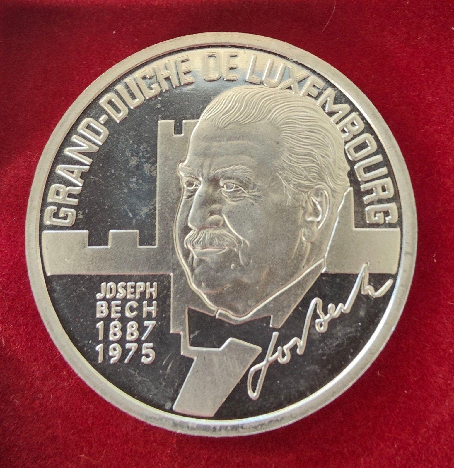 5 ECU munt Luxemburg 1993 Joseph Bech, Ophalen of Verzenden, Luxemburg, Overige waardes, Losse munt