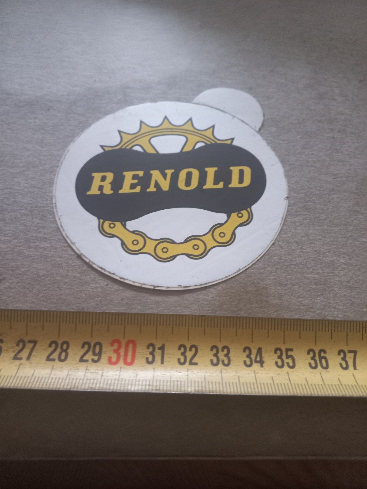 Vintage Renold kettingwiel/ketting logo sticker/, Verzamelen, Ophalen of Verzenden, Gebruikt