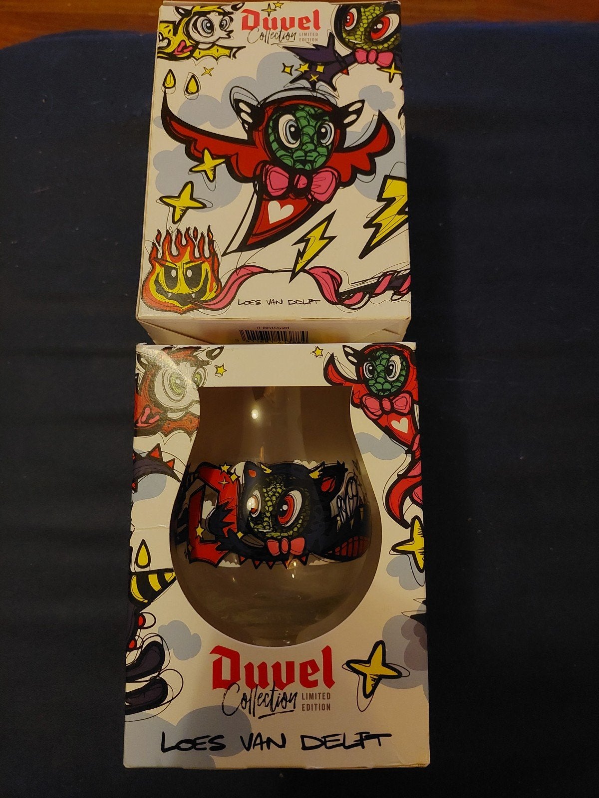 Duvel Collection Limited Edition Loes Van Delft 2 x Bierglas, Ophalen, Nieuw, Bierglas