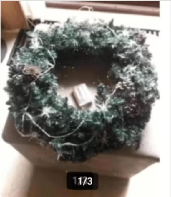 Kerstkrans met licht, Diversen, Ophalen of Verzenden