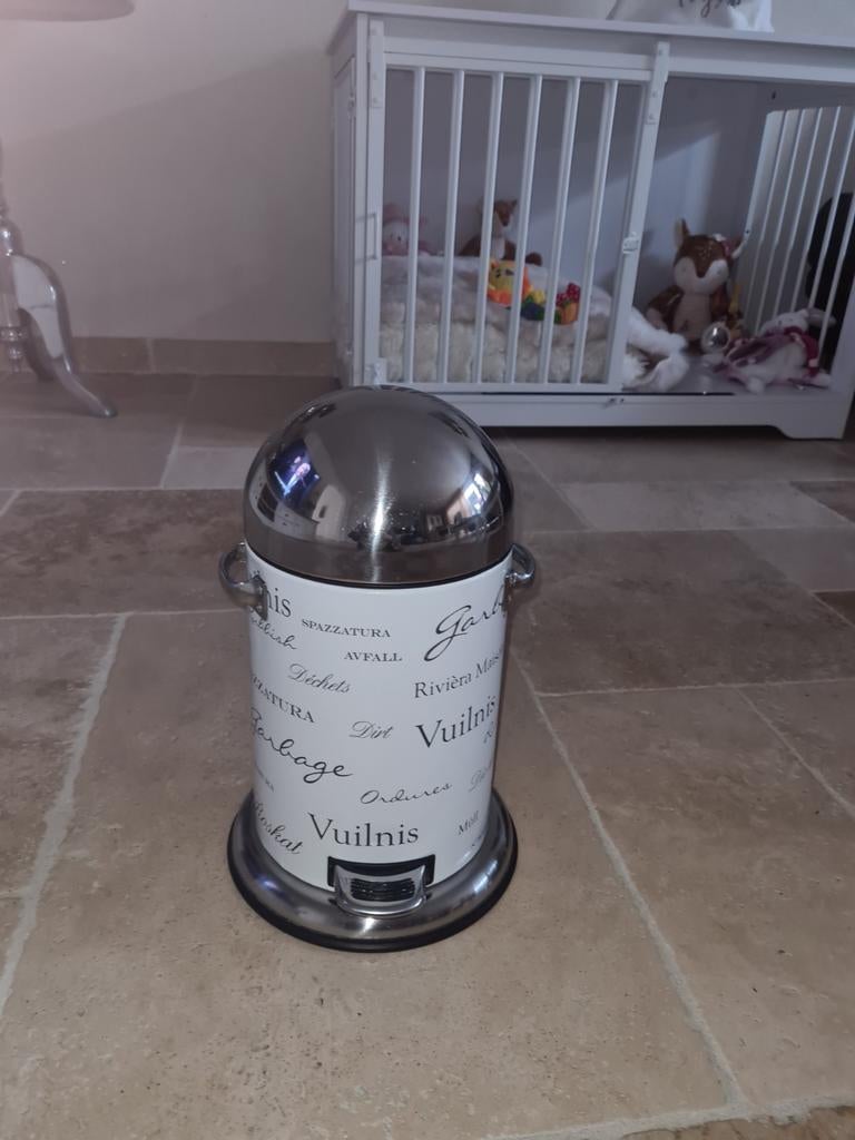 Riviera maison prullenbak, Minder dan 10 liter, Ophalen of Verzenden, Zo goed als nieuw