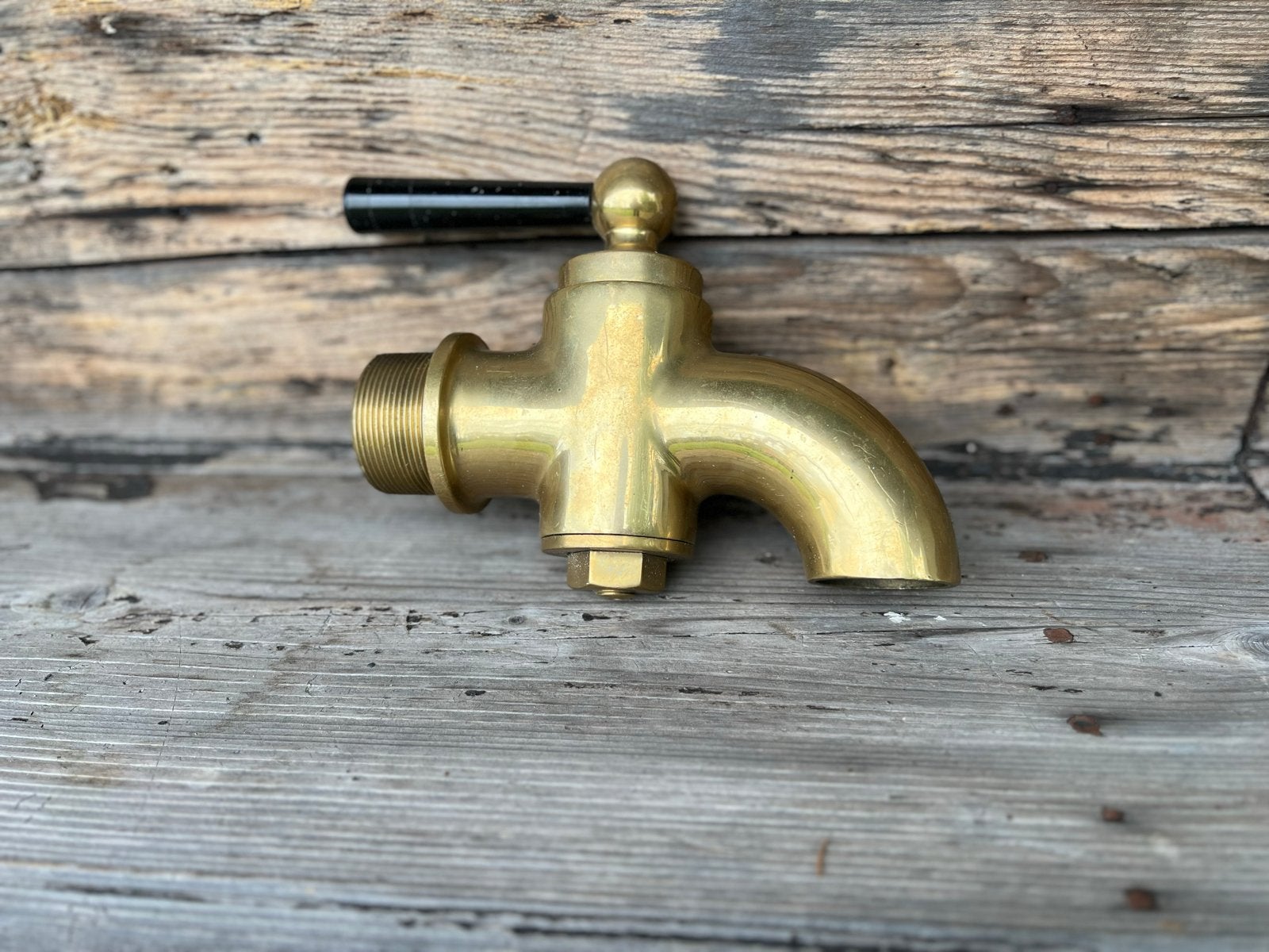 Antieke messing kraan - Vintage waterkraan, Ophalen of Verzenden
