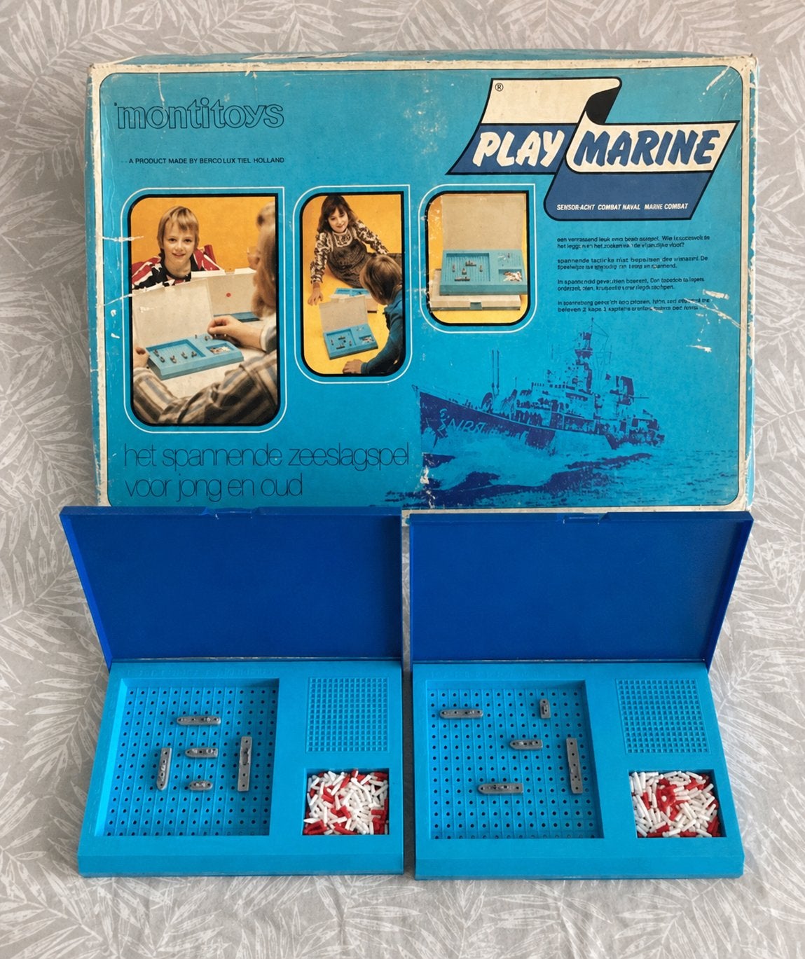 Playmarine Zeeslagspel retro vintage, Een of twee spelers, Ophalen, Gebruikt
