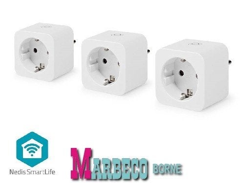 SmartLife Smart Stekker met Energiemeter, 3680W, 3-pack, Nedis SmartLife, 60 watt of meer, Overige typen, Nieuw