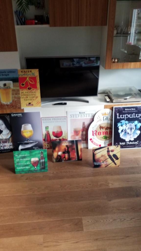 13 bierreclame,s, Verzamelen, Biermerken, Zo goed als nieuw, Glas of Glazen, Overige merken, Ophalen of Verzenden