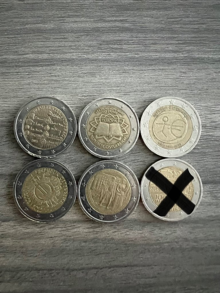 2 euro munten Oostenrijk, Postzegels en Munten, Ophalen of Verzenden, Oostenrijk, 2 euro