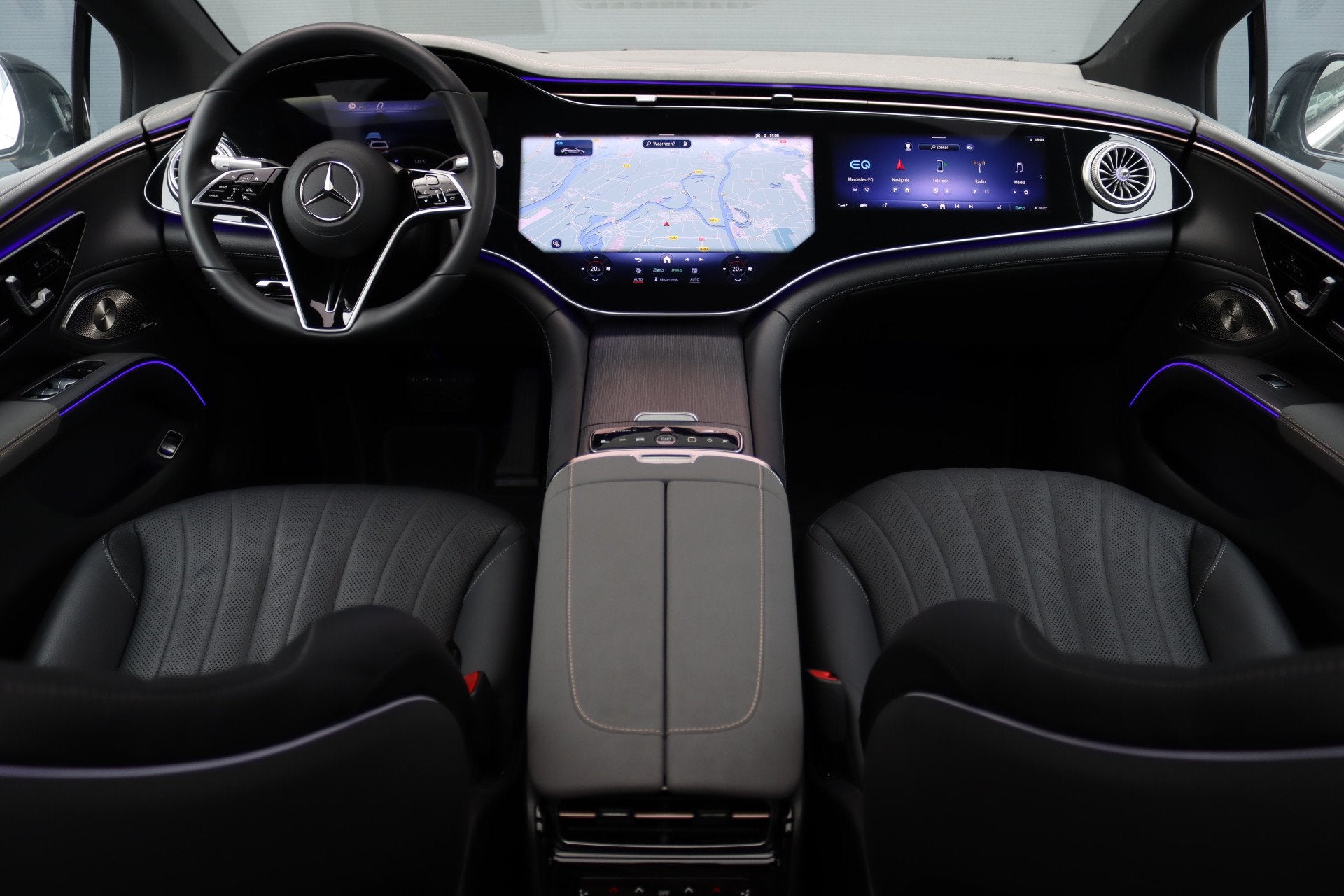 Mercedes-Benz EQS 350 Exclusive Line 118 kWh | Airmatic | Ac, Auto's, Dealer onderhouden, Achterwielaandrijving, Gebruikt, Zwart