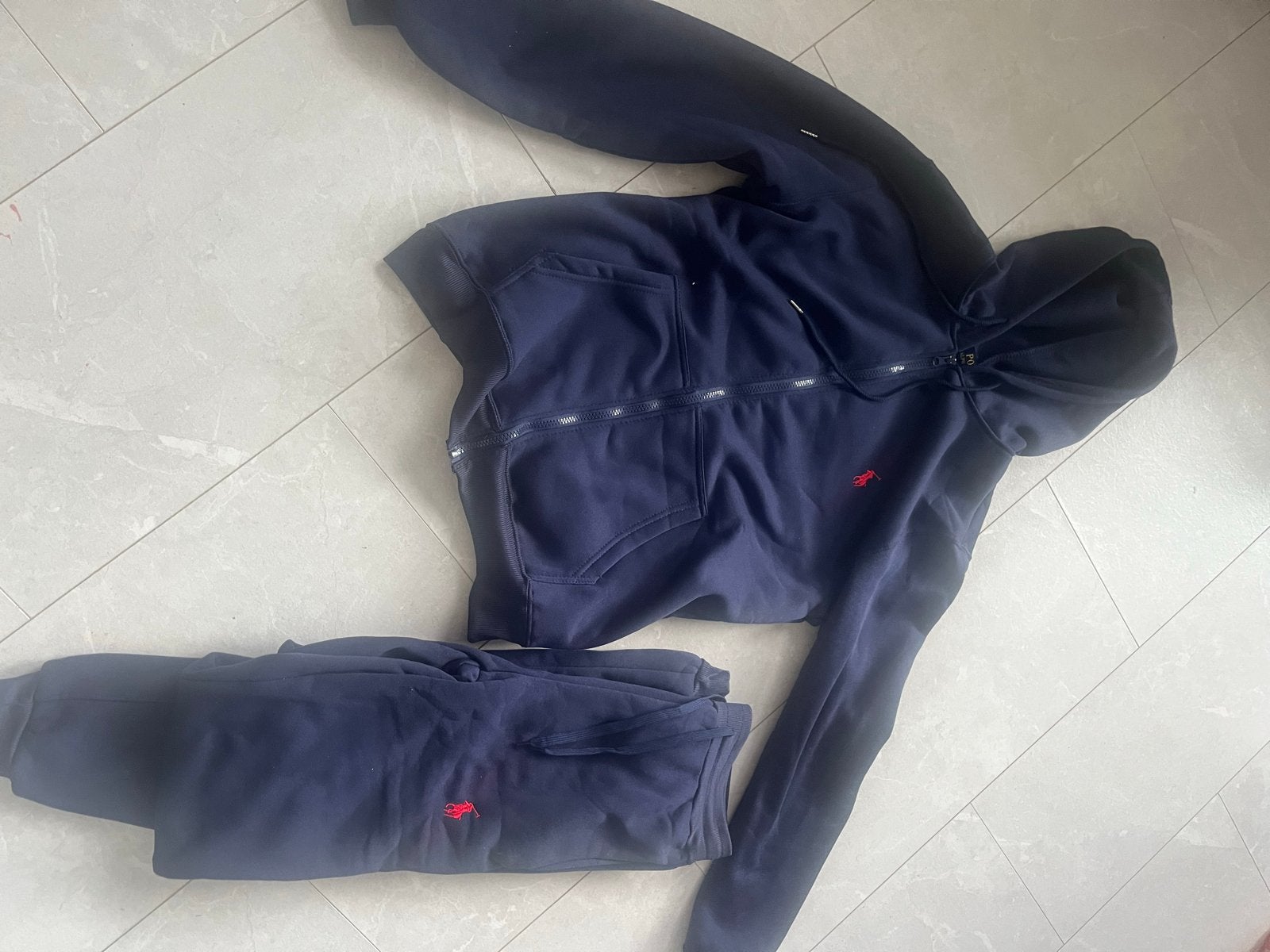 Polo Ralph Lauren Trainingspak - Donkerblauw, Kleding | Heren, Verzenden, Zo goed als nieuw, Maat 48/50 (M), Blauw