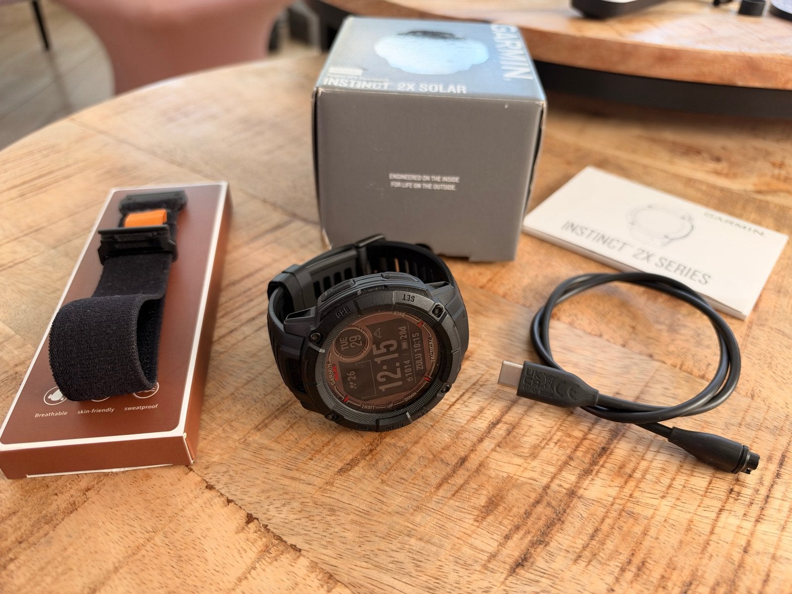 Garmin Instinct 2X Solar 50mm Tactical edition, Ophalen of Verzenden, Waterdicht, Afstand, Zo goed als nieuw