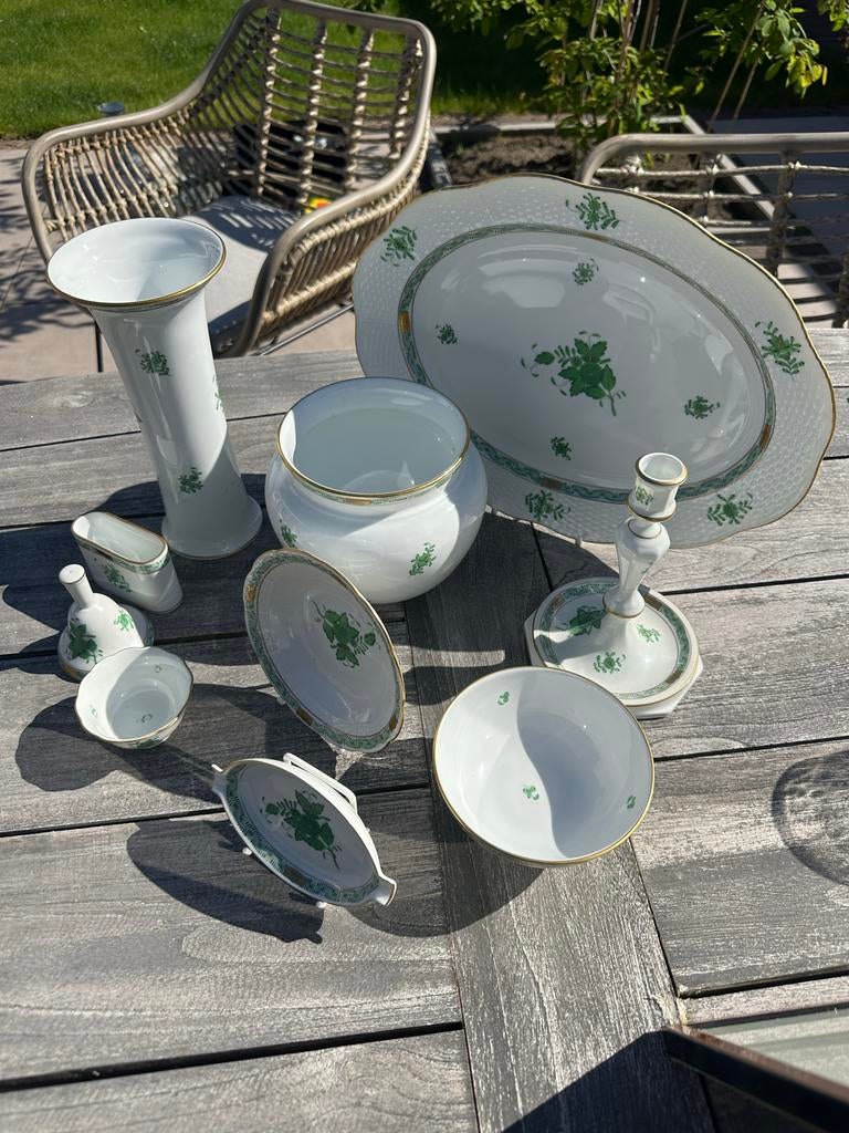 Origineel Herend Hongaars handbeschilderd porselein set, Ophalen