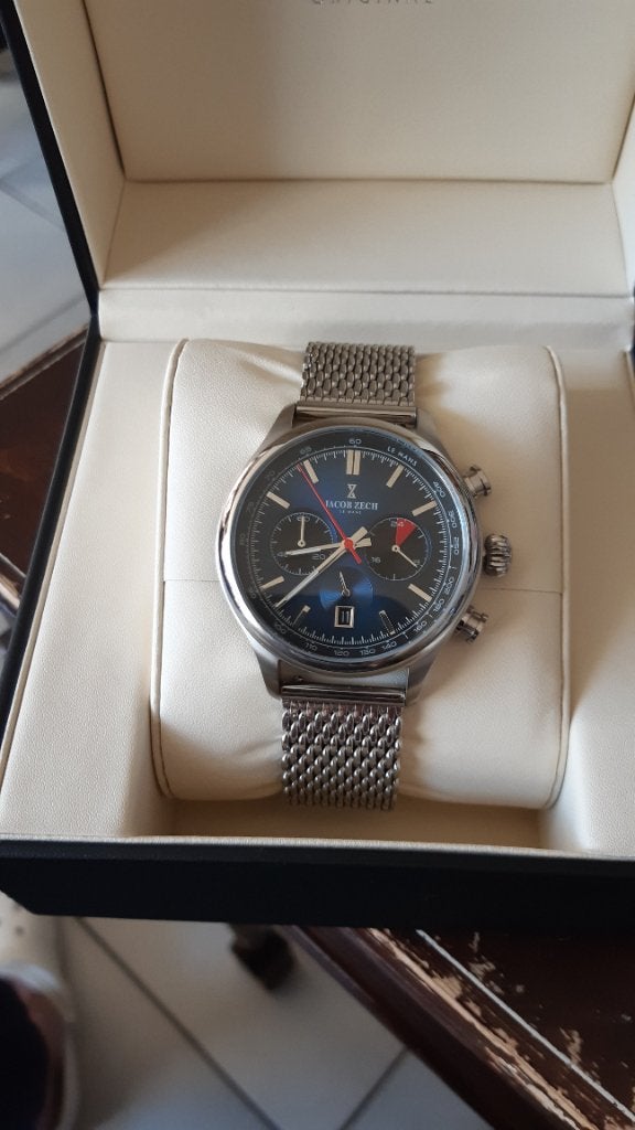 Jacob Zech Le Mans herenhorloge, Overige merken, Polshorloge, Ophalen of Verzenden, Zo goed als nieuw