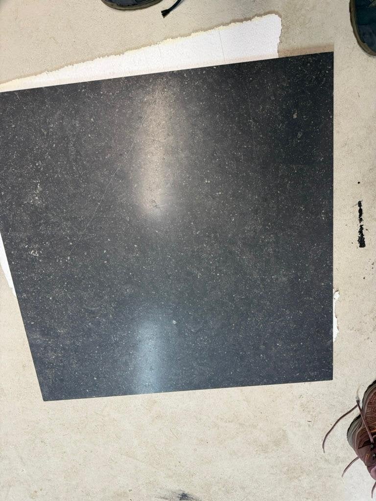 Belgische Blauwe Hardsteen – Grote Tegels, Ophalen, 60 cm of meer, Gebruikt, Hardsteen