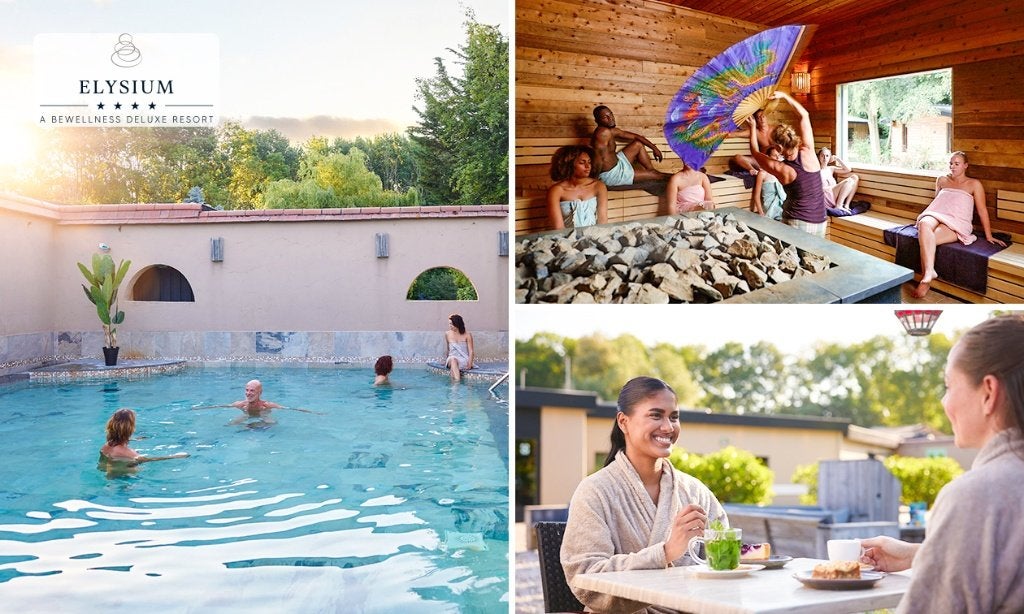 Entree resort Elysium voor 3 personen (€15,00 p.p.) | Sauna, Tickets en Kaartjes, Drie personen of meer, Overige soorten, Spa of Sauna
