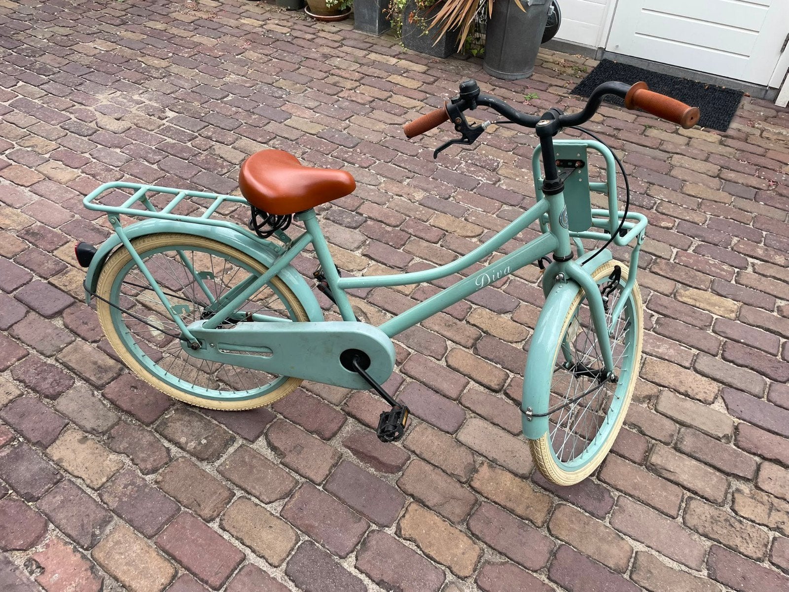 Spirit diva 22 inch meisjesfiets groen met terugtraprem, Fietsen en Brommers, Ophalen, Terugtraprem, 22 inch, Gebruikt