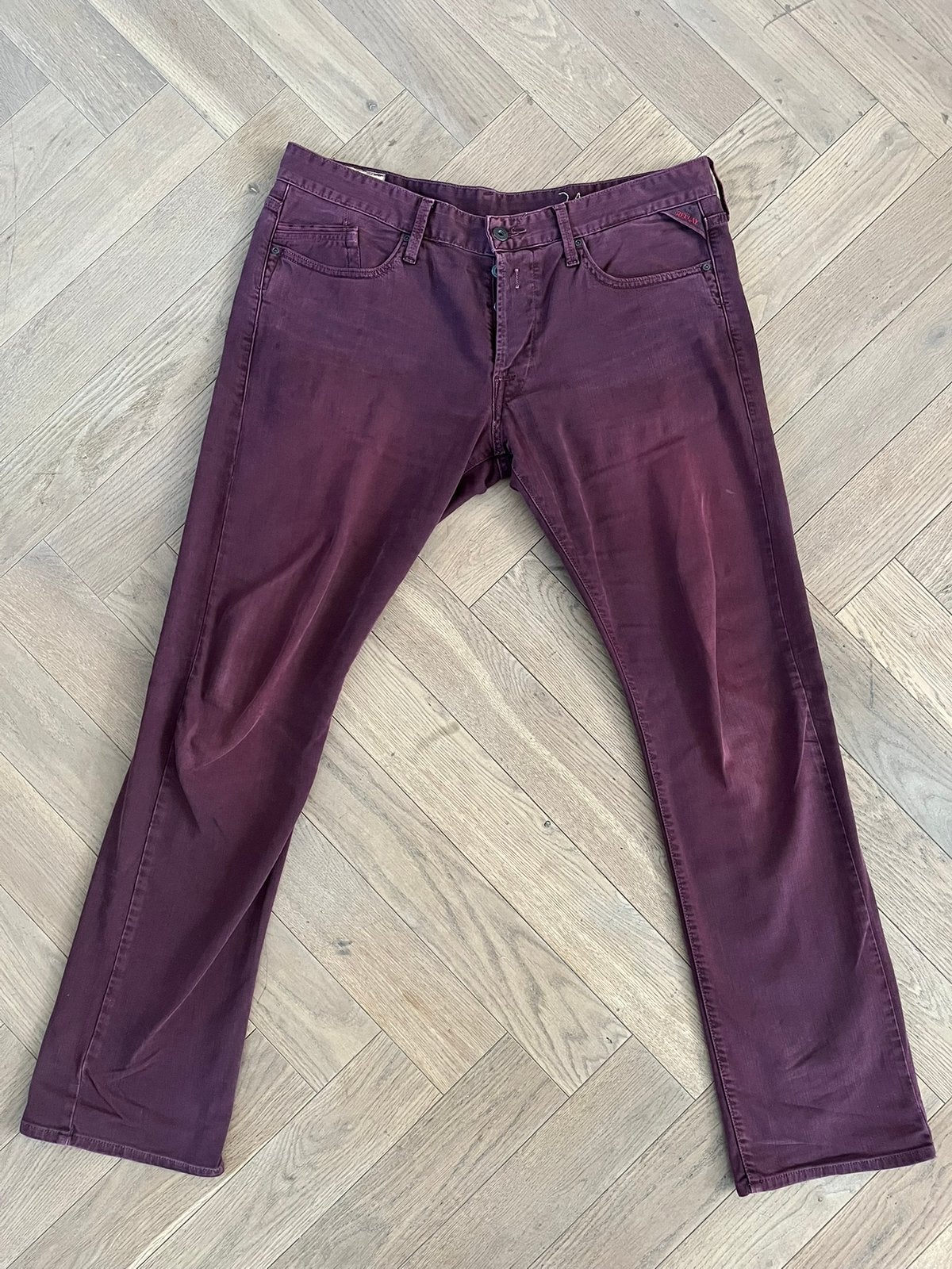 Replay waitom broek straight W34 L32 Z.G.A.N, Ophalen of Verzenden, Zo goed als nieuw, Overige kleuren, W33 - W34 (confectie 48/50)