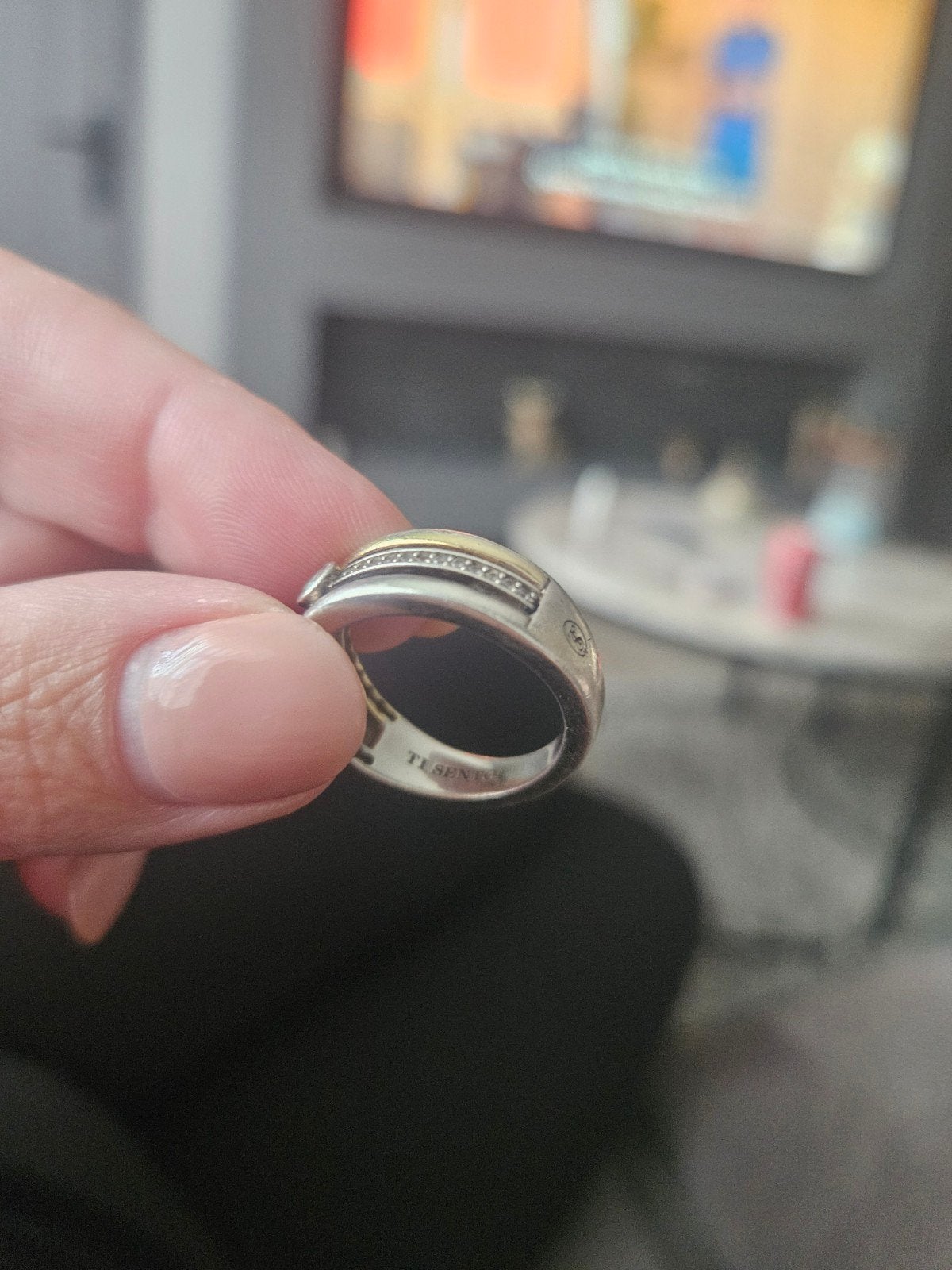 Ti Sento ring maat 19, Sieraden, Tassen en Uiterlijk, Met kristal, Gebruikt, 19 tot 20, Ophalen of Verzenden