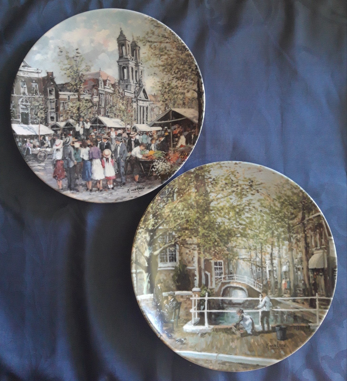 4 sierborden, MOSA, Wedgewood en Seltmann (1986-1992), Antiek en Kunst, Antiek | Wandborden en Tegels, Ophalen of Verzenden