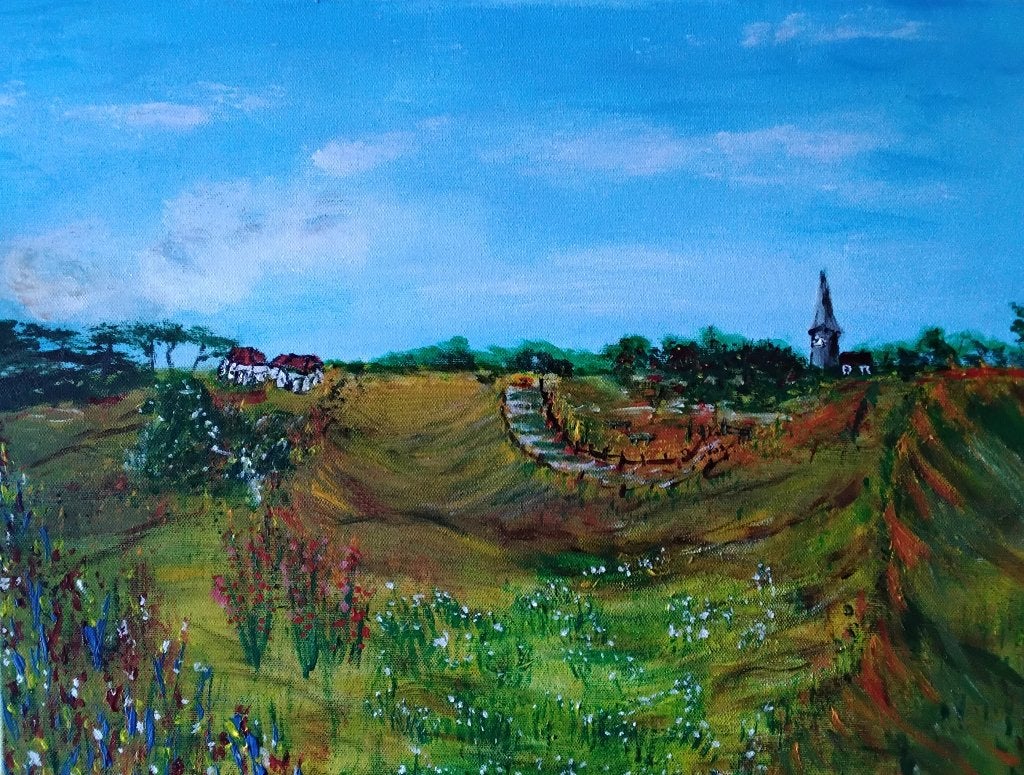 Schilderijen te koop, Antiek en Kunst, Kunst | Schilderijen | Klassiek, Ophalen, Acrylverf, Overige stijlen, Doek