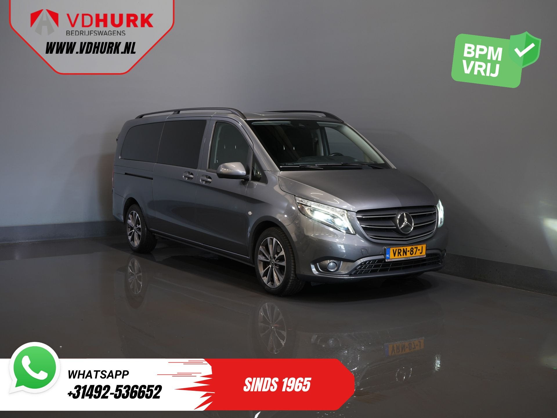 Mercedes-Benz Vito 119 CDI Aut. XL L3 DC Dubbel Cabine/ LED/, Auto's, Bestelauto's, Gebruikt, Euro 6, 2500 kg, Diesel