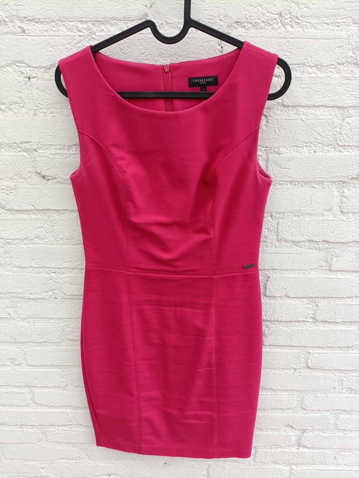 Cavallaro Napoli fuchsia jurk maat S, Cavallaro, Ophalen of Verzenden, Roze, Maat 36 (S)