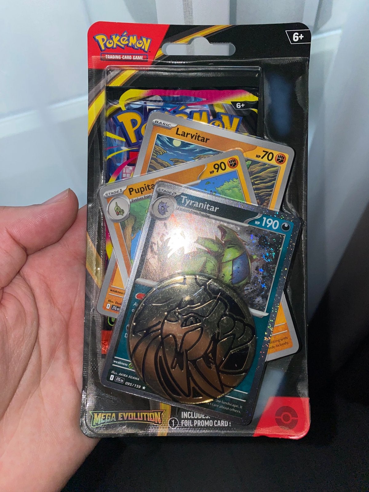 Mega Evolution Blister Checklane Tyranitar Promo Kaart, Ophalen of Verzenden, Nieuw, Overige typen, Foil