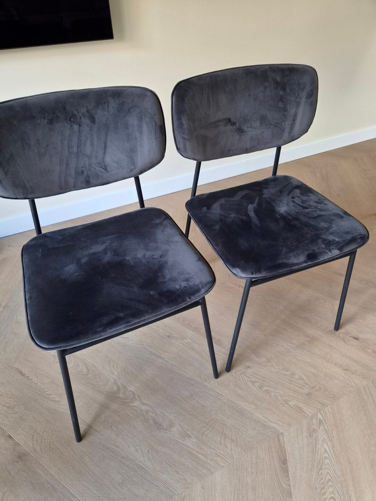 6x Zen-lifestyle velvet eetkamerstoelen, Ophalen