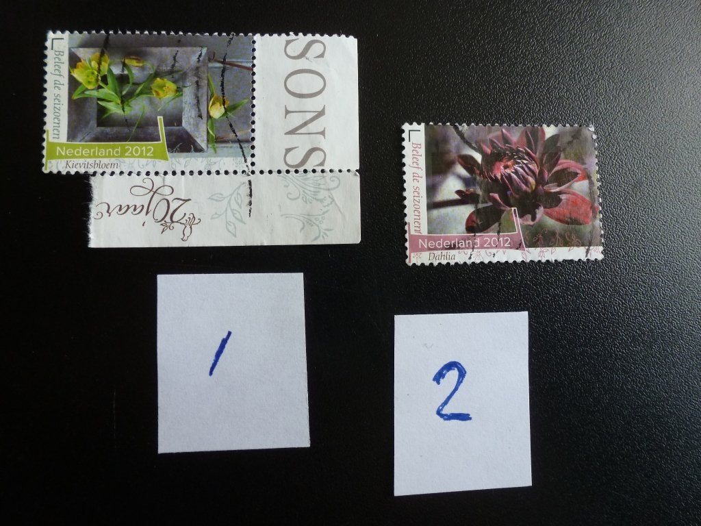 Nederland 2012. Bloemen losse zegels., Verzenden, Gestempeld