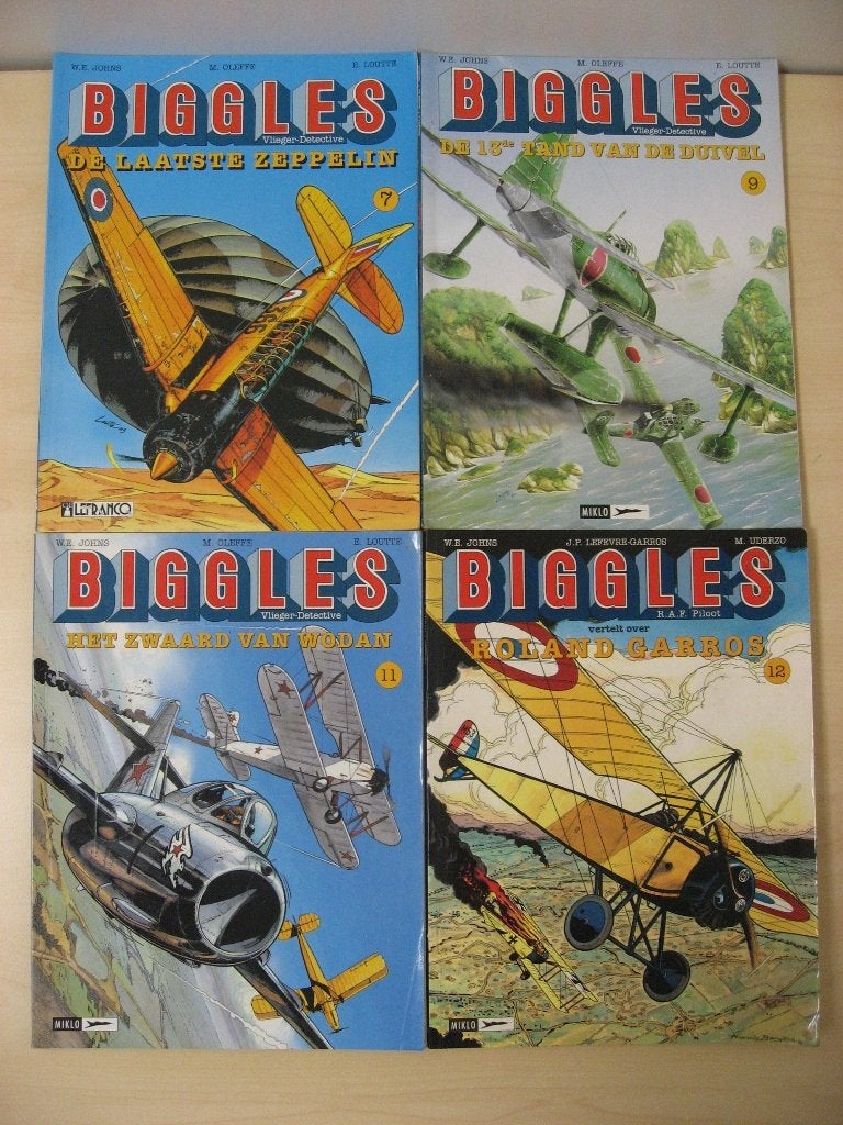 Biggles. 2 Delen., Meerdere stripboeken, Ophalen of Verzenden, Gelezen