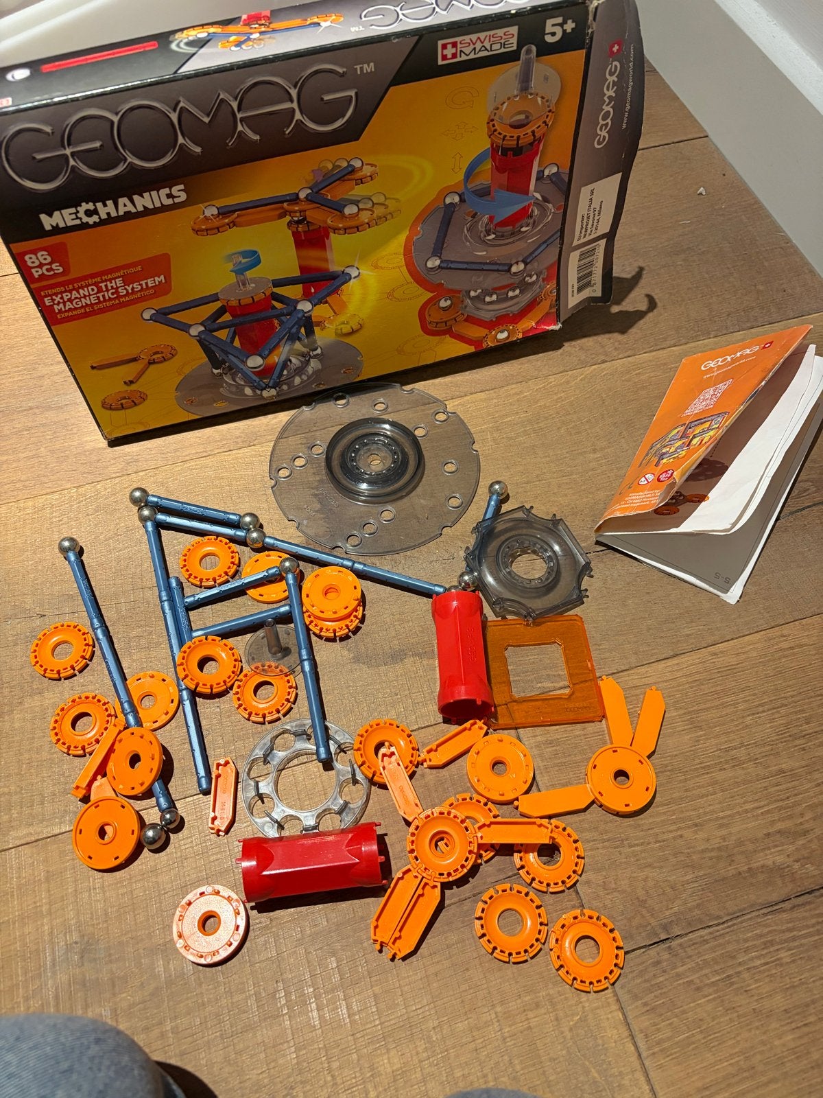 Geomag Mechanics 86 stuks - niet compleet, Ophalen of Verzenden, Gebruikt, Overige merken