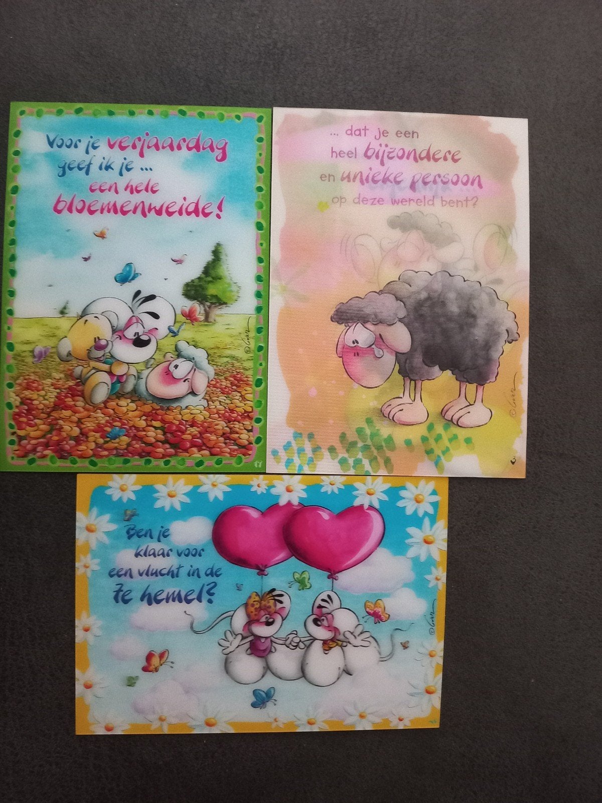 Diddl ansichtkaarten: 6 effect, 7 normaal: 4 Ned, 2 Duits ea, Ophalen