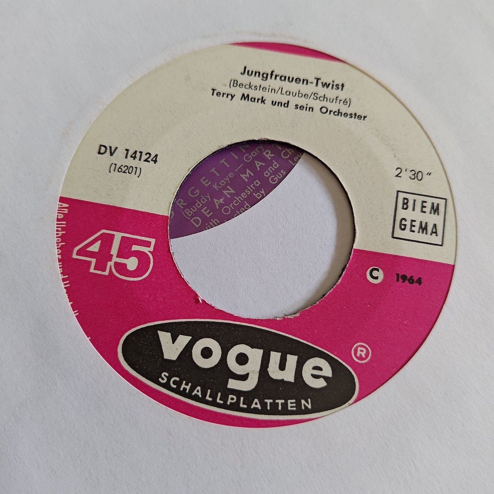Terry Mark - Jungfrauen-Twist / Forgettin' (Vinyl Single), Gebruikt, 7 inch, EP, Schlager