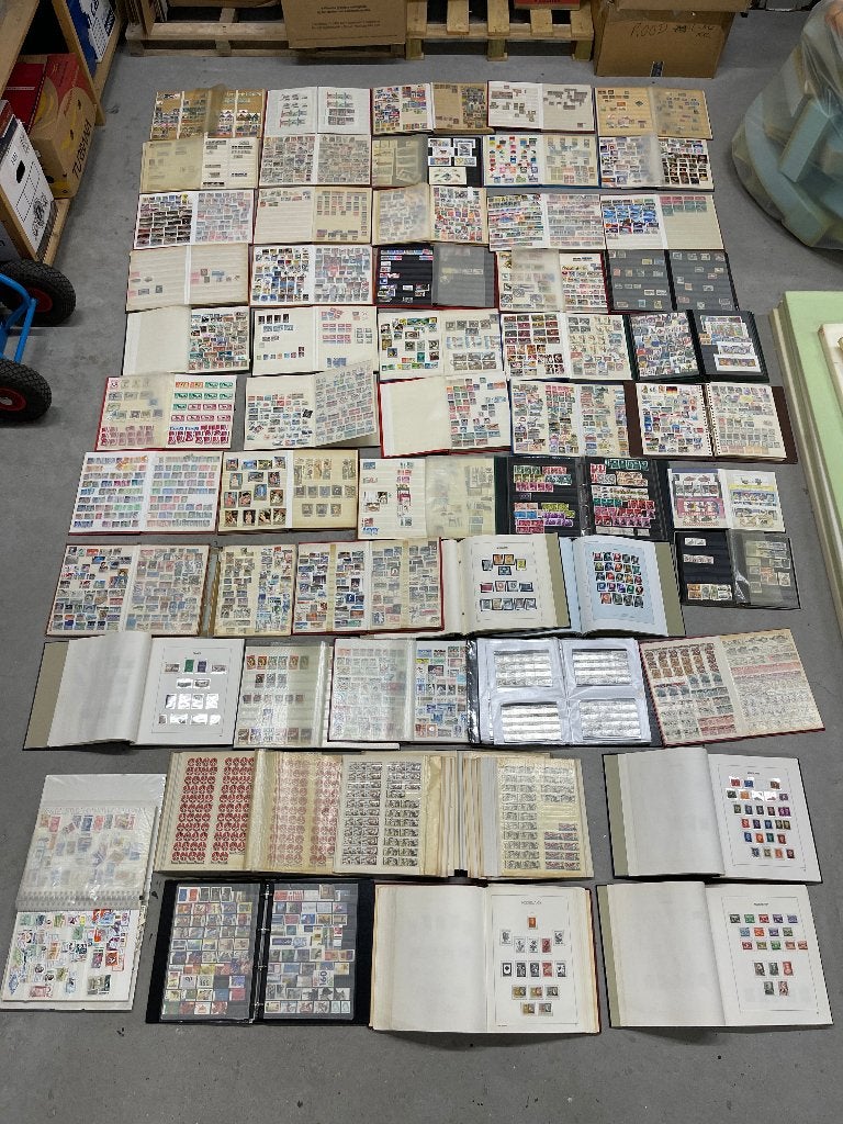 Grote Partij Stockboeken en Albums 54 x, Postzegels en Munten, Ophalen, Na 1940, Gestempeld